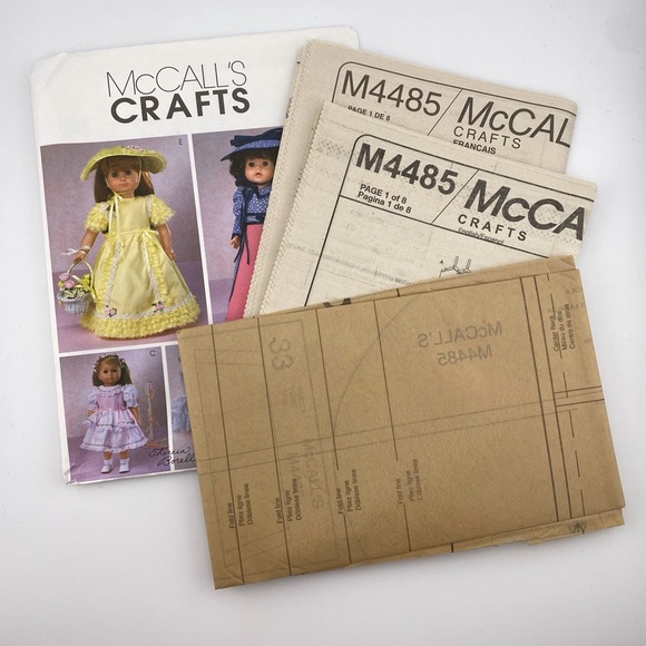🪡 McCall’s Crafts Sewing Pattern 18’’ Baby Dolls Clothes 4485 - Picture 2 of 5